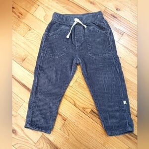 2T Gray Corduroy boys pants with elastic and drawstring waist, New condition.